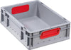 EuroBox PRECITOOL,  412,400x300x120mmGriffe geschl.,grau/rot