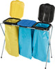 Abfallsammler 3-fach NÖLLE, Abfallsamml. 3x120 l m.Deckel gelb/blau/schw