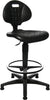 Arbeitsstuhl TOPSTAR,  TEC 20 Sitz PU-Schaum schwarz Sitzhöhe 590-840 mm mit Gleiter /Fußring