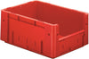 Sichtlagerkasten LA-KA-PE,  rot B300xT400xH175 mm Auflast 500kg, VE 4 Stk. ohne Griffloch LA-KA-PE