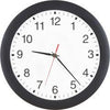 Quarz-Wanduhr BÜRK MOBATIME,  D 300 mm Gehäuse sw, Zahlen Mobatime