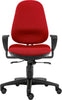 Bandscheibenstuhl SITWELL,  Profi Ultra XL rot belastbar bis 150 kg Bezug: 100 % Polyester