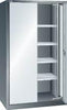 Einschwenktürenschrank LISTA,  B1100xT641xH1950mm RAL 5012,Vollblechtür 4 Böden