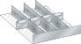 Schlitz/Trennwand-Set LISTA,  B500mm 8-teilig