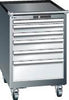 Schubladenschrank LISTA,  27x27E B564xT572xH890mm NCS6502-S/RAL7035 fahrb. 6 Schubladen 75kg