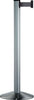 Absperrpfosten NEUTRAL,  Satin, Gurt 2,3m rot