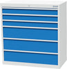 Schubladenschrank BEDRUNKA + HIRTH,  T500 980 mm, 6 Sbl. VA