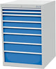 Schubladenschrank BEDRUNKA + HIRTH,  T736 705 mm, 8 Sbl. VA