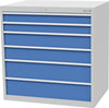 Schubladenschrank BEDRUNKA + HIRTH,  T736 1005 mm, 6 Sbl. VA