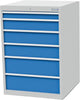 Schubladenschrank BEDRUNKA + HIRTH,  705 6 Sbl. VA inkl. ET-Set