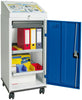 Schreibpultschrank STUMPF,  B500xT500xH1310 mm RAL 7035/5010 1 Schublade, 2 Wannen