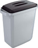 Wertstoffsammler DURABLE,  60l grauinkl. Deckel, schwarz