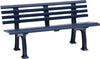 Gartenbank NEUTRAL,  SYLT 3-Sitzer Länge 1500 mm blau Blome
