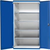 Schwerlastschrank ANKE,  B1085xT500xH1950mm RAL7035/5010 o.Mittelwand4 Böden