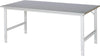 Arbeitstisch RAU,  Tom - Stahlblechbelag-Platte B2000xT 1000xH760-1080mm Stahlblechbelag-Platte