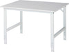 Arbeitstisch RAU,  Tom - Melamin-Platte B1250xT1000xH76 0-1080mm Melaminharz-Platte