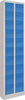 Kleinfachschrank PAVOY,  m.SockelH1950xB460xT200 mm 2x10 Fächer RAL7035/5012 Türen mit Etikettenrahmen