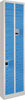 Kleinfachschrank PAVOY,  m.SockelH1950xB460xT200 mm 2x15 Fächer RAL7035/5012 Türen mit Etikettenrahmen