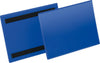 Etikettentasche DURABLE,  B210xH148 mm A5 quer blau, magnetisch VE 50 Stück