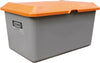 Streugutbehälter CEMO,  400 l B1210xT820xH670 mm ohne Entnahmeöffnung grau/orange