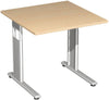 Schreibtisch GERAMÖBEL,  C Flex Ahorn800x800x680-820 Ahorn/Si.