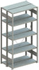 Doppel-Steckregal META REGALBAU,  CLIP B1000xT2x400xH2000 mm Grundfeld 2x5 Böden RAL7035 Fachlast 150kg