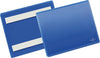 Etikettentasche DURABLE,  B148xH105 mm A6 quer blau, selbstklebend VE 50 Stück
