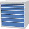 Schubladenschrank BEDRUNKA + HIRTH,  T736 1005 mm, 7 Sbl. VA