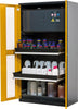 Chemikalienschrank ASECOS,  Glasa.1055x1950 2Tür.gelb,4Ausz