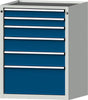 Schubladenschrank ANKE,  3004 600x600mm, 6 SL,7035/5010
