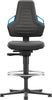 BIMOS, Bimos Arbeitsstuhl Nexxit 3 Griff blau Sitzhöhe 570-820 mm Supertec schwarz,Fußring