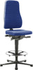 BIMOS, Bimos Arbeitsstuhl 9641-6802 All-In-One 3 Sitzhöhe 570-830 mm mit Gleiter, Stoff blau