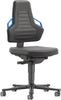 BIMOS, Bimos Arbeitsstuhl Nexxit 2 Griff blau Sitzhöhe 450-600 mm Supertec schw.,m. Rollen