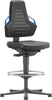 BIMOS, Bimos Arbeitsstuhl Nexxit 3 Griff blau Sitzhöhe 570-820 mm Integral schwarz,Fußring