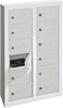 Kleinfach-Wandschrank PAVOY,  H815xB460xT200 mm 2x6 Fächer RAL7035 Türen mit Etikettenrahmen