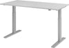 Schreibtisch HAMMERBACHER,  höhenvers. 1600x800x700-1200 mm Gestell silber, Platte Lichtgrau