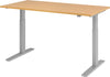 Schreibtisch HAMMERBACHER,  höhenvers. 1600x800x700-1200 mm Gestell silber, Platte Buche