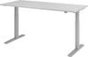 Schreibtisch HAMMERBACHER,  höhenvers. 1800x800x700-1200 mm Gestell silber, Platte Lichtgrau