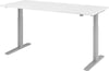 Schreibtisch HAMMERBACHER,  höhenvers. 1800x800x700-1200 mm Gestell silber, Platte Weiss