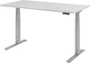 Schreibtisch HAMMERBACHER,  höhenvers. 1600x800x640-1280 mm Gestell silber, Platte Lichtgrau
