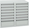 Schubladenschrank STUMPF,  14 SLR 900x1000x500 mm grau stumpf