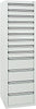 Schubladenschrank STUMPF,  13 SLR 1800x500x500 mm grau stumpf
