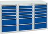 Schubladenschrank STUMPF,  18 SLR 900x1500x500 mm 7035/5010