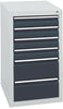Schubladenschrank STUMPF,  STS 410 RAL 7035/7016 4x100 2x200 mm
