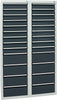 Schubladenschrank STUMPF,  STS 410 RAL 7035/7016 18x100 8x200 mm