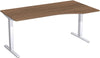 Hubtisch GERAMÖBEL,  C-Fuß Flex Nußba rechts 1800x800/1000, 650-1250