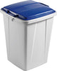 Wertstoffsammler DURABLE,  90l grauinkl. Deckel, blau