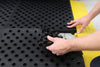 Anti-Ermüdungsmatte COBA,  Fatigue Lock schwarz B50xL50 cm mit Löcher