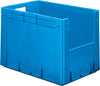 Sichtlagerkasten LA-KA-PE,  blau B400xT600xH420 mm Auflast 600kg, VE 2 Stk. mit Griffloch LA-KA-PE