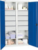 Werkzeugschrank STUMPF,  S2000 RAL 7035/5010 4 Wannenböden 6 Schubladen 200 mm
